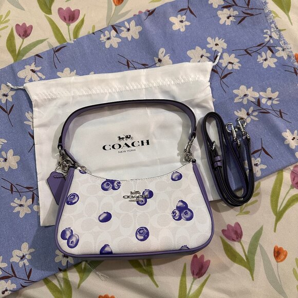 Coach Handbags - Coach Handbag With Blueberry Print
